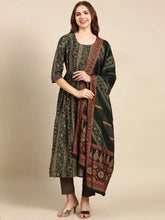 Women's Green Printed Kurta SetKC-945-Green